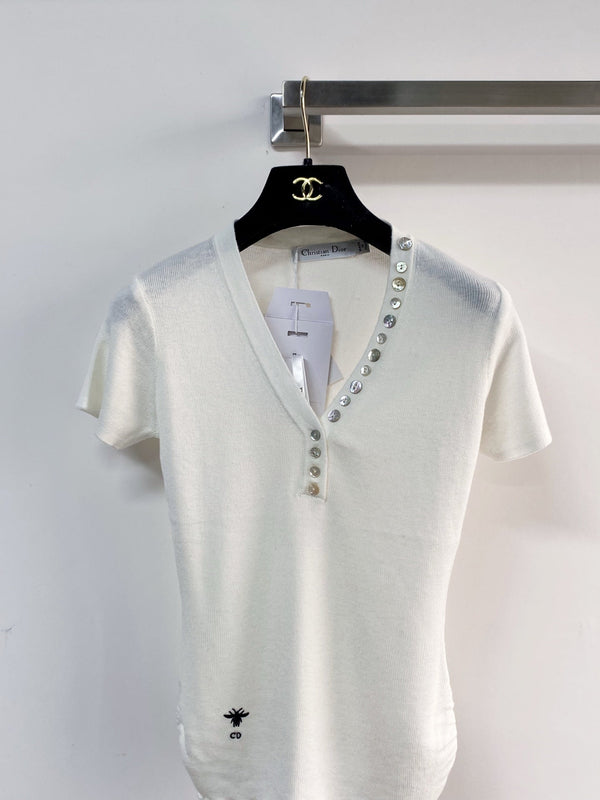 Dior Short-Sleeve T-Shirt White in Cotton 207961
