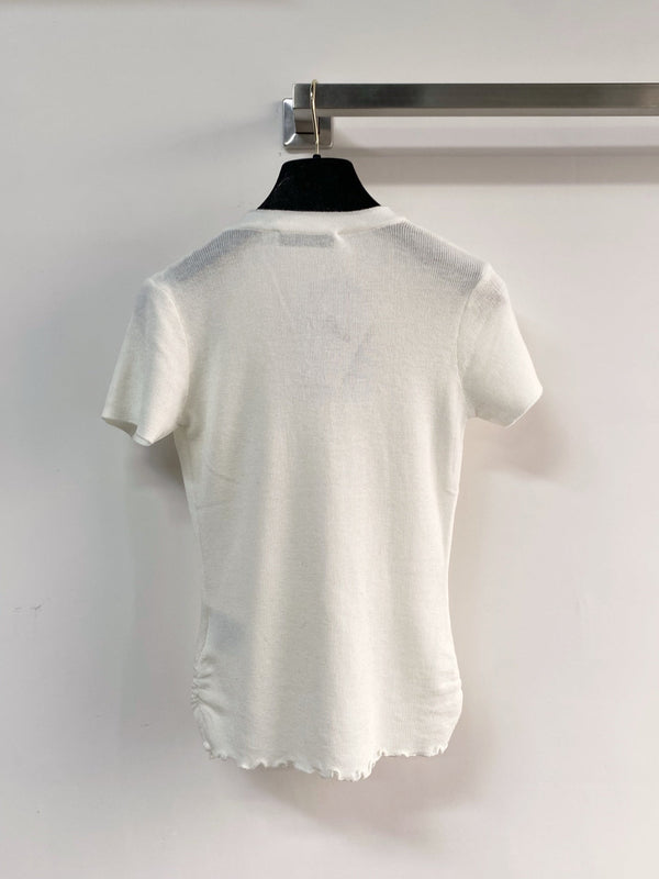 Dior Short-Sleeve T-Shirt White in Cotton 207961