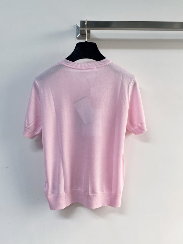 Dior Short-Sleeve T-Shirt Pink in Tencel 204025