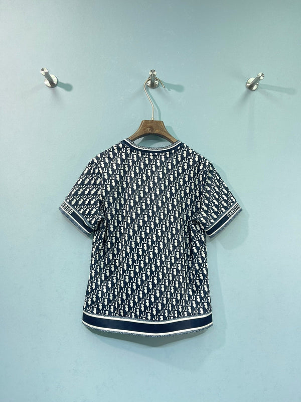 Dior Short-sleeved Top and Shorts Set Black in Polyester 193073