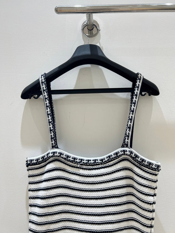 Dior Dress Black and White Striped in Cotton 177044