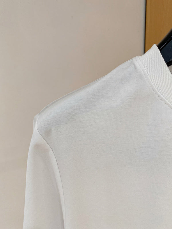 HM Short-Sleeve T-Shirt White in Cotton 215476