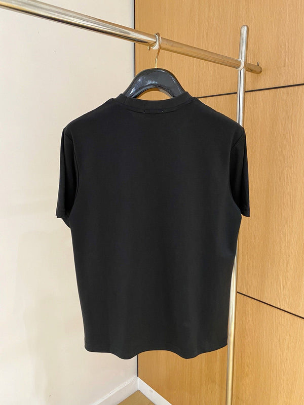 HM Short-Sleeve T-Shirt Black in Cotton 215475