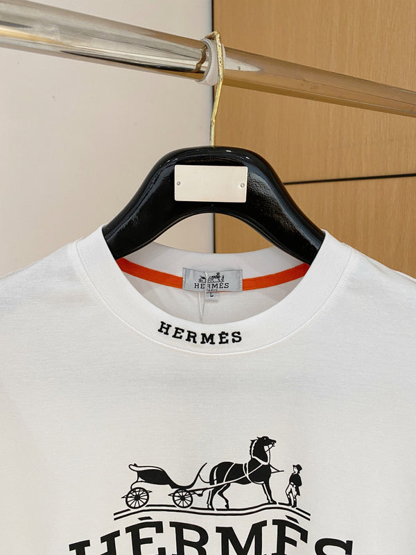T-shirt HM en coton à manches courtes blanc 215436