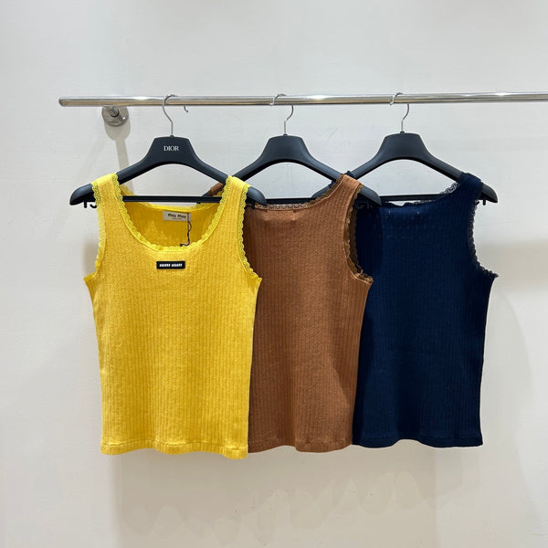 Miu Miu Short-sleeved Top in Cotton 221237