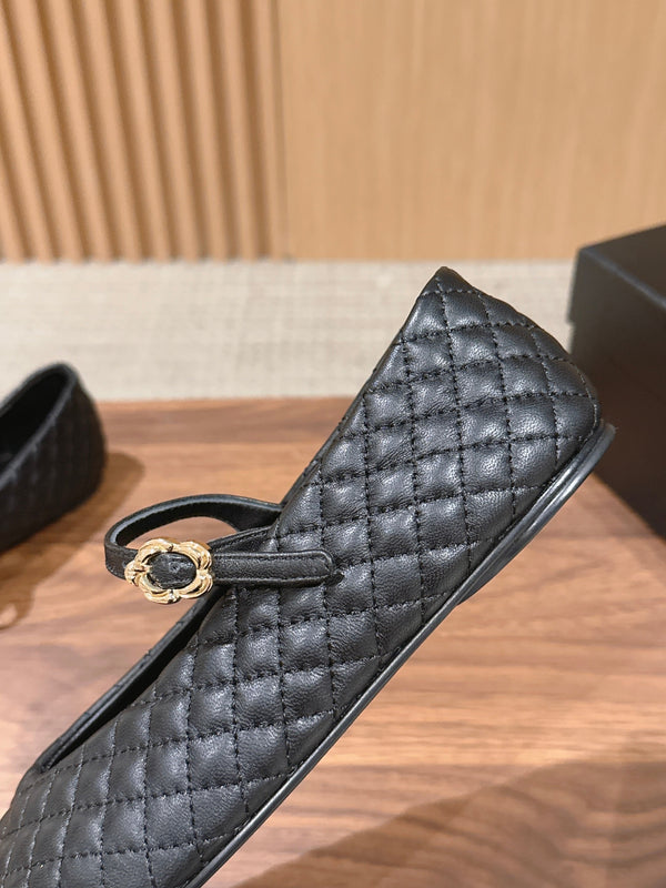 CC 26SS Quilted Mary Jane Black in Calfskin 692543
