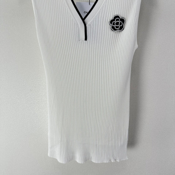 Gilet Chanel Blanc en Polyester 365297
