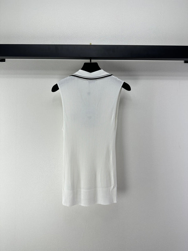 Gilet Chanel Blanc en Polyester 365297
