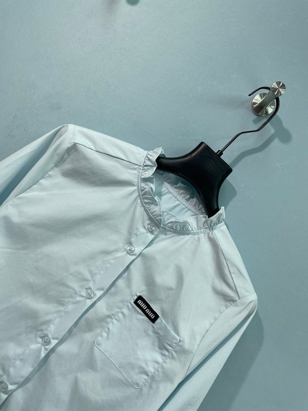 Chemise Miu Miu Bleue en Coton 218519