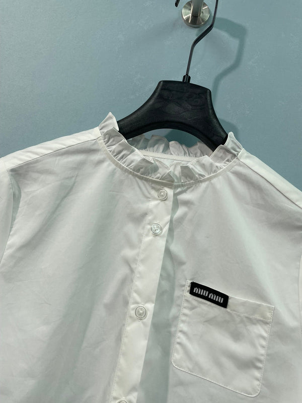 Miu Miu Shirt White in Cotton 218514