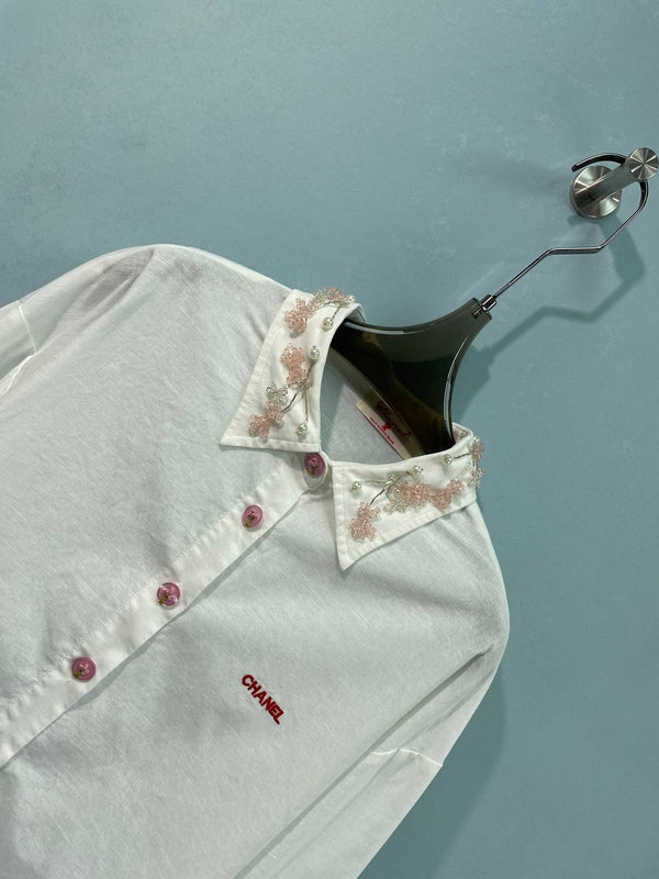 Chanel Shirt White in Flax 218490