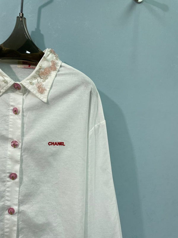 Chanel Shirt White in Flax 218490