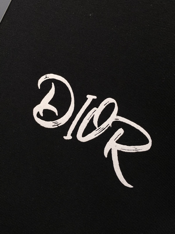 Dior Crew Neck Short-sleeved T-shirt Black in Cotton 232888