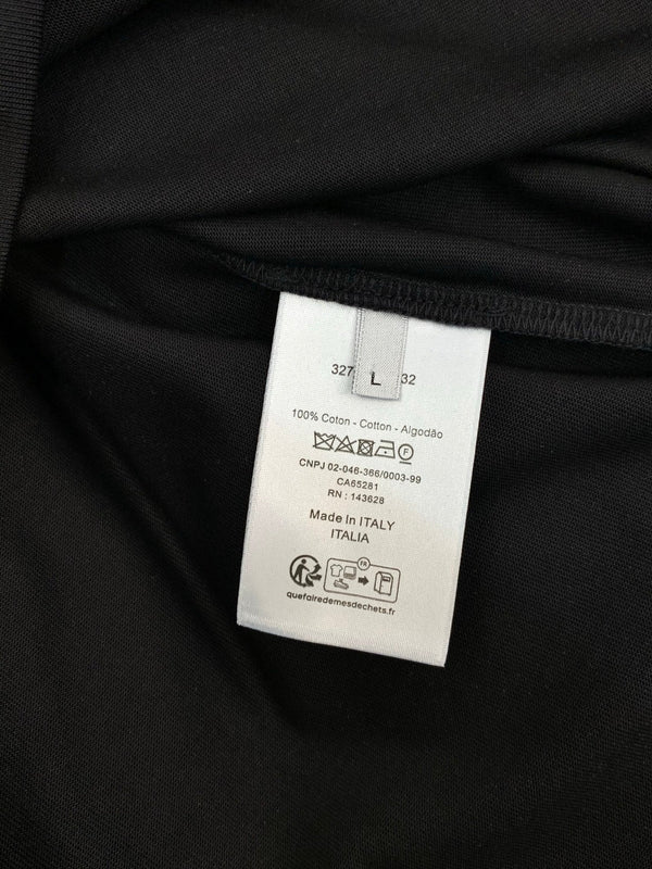 Dior Crew Neck Short-sleeved T-shirt Black in Cotton 232888