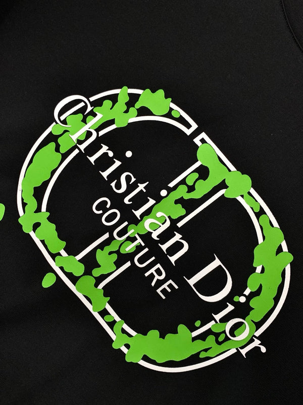 Dior Crew Neck Short-sleeved T-shirt Black in Cotton 232886