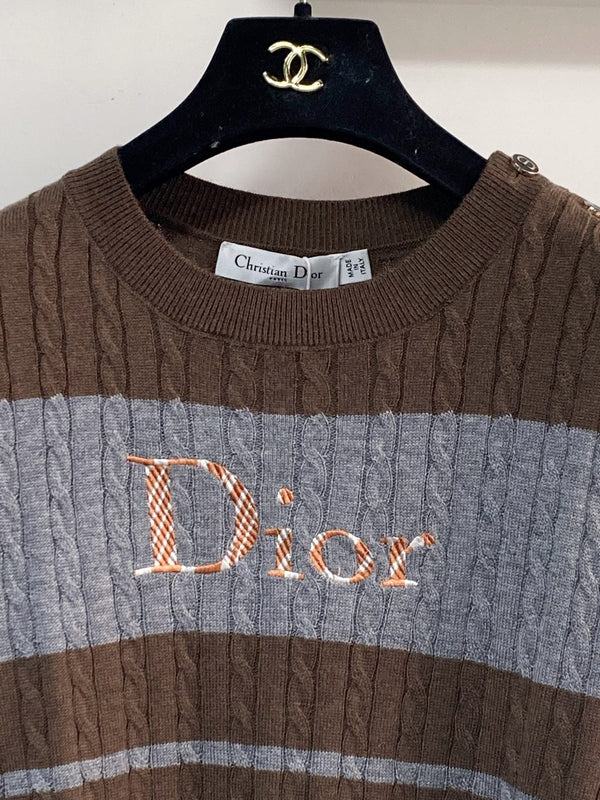 Dior Short-Sleeve T-Shirt Brown in Wool 231800