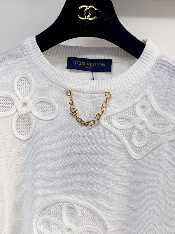 LV Short-Sleeve T-Shirt White in Cotton 231741