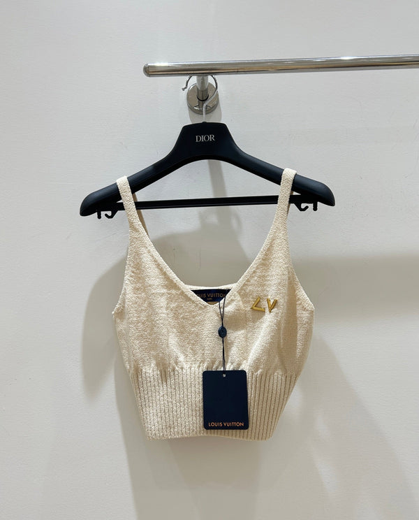 LV V-neck Cropped Camisole in Cotton 218907