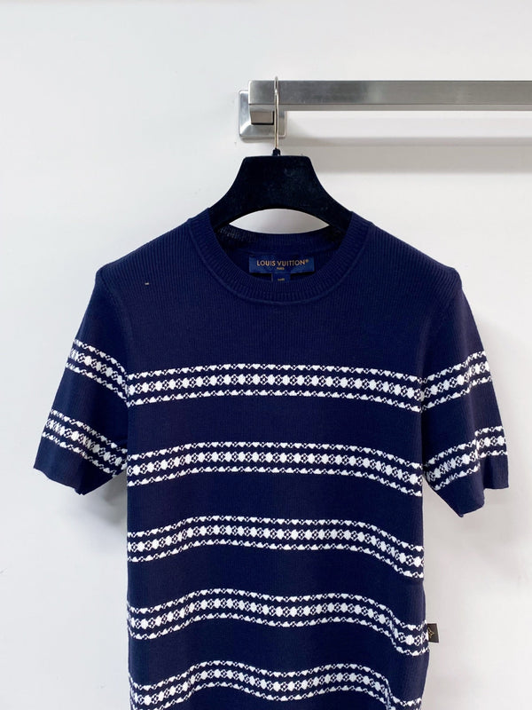 LV Short-Sleeve T-Shirt Navy Blue in Wool 215552
