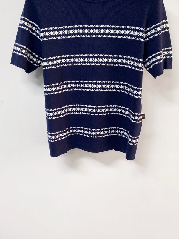 LV Short-Sleeve T-Shirt Navy Blue in Wool 215552