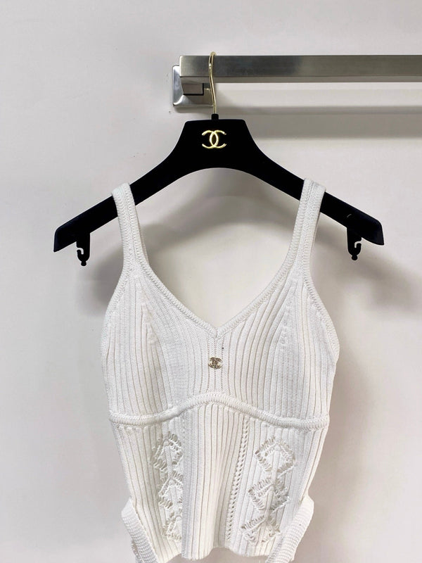 Caraco Chanel Bella blanc en coton 248374