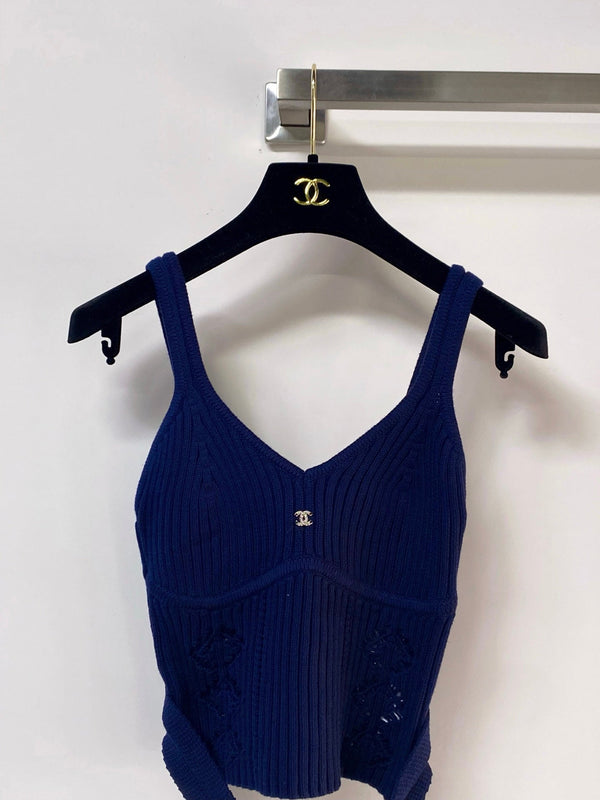 Chanel Bella Camisole Navy Blue in Cotton 248373