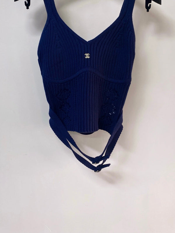Chanel Bella Camisole Navy Blue in Cotton 248373