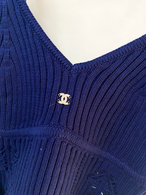 Chanel Bella Camisole Navy Blue in Cotton 248373