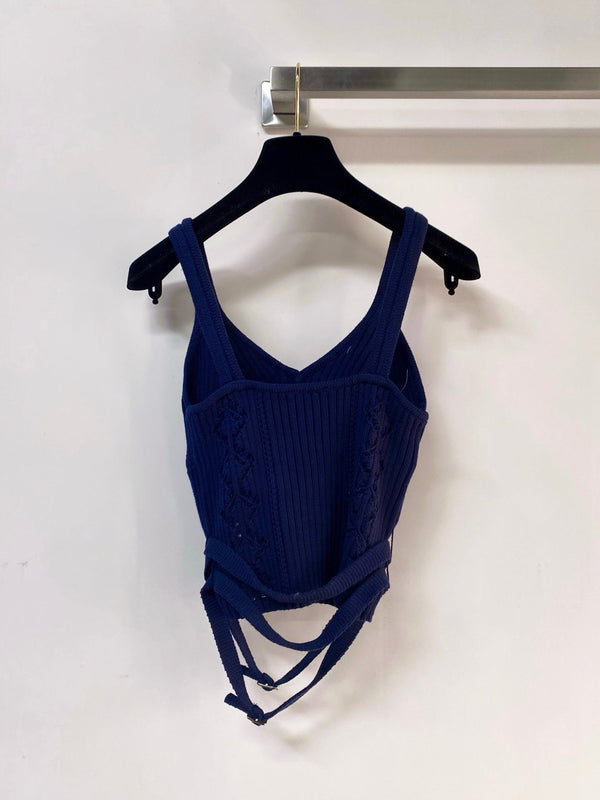 Chanel Bella Camisole Navy Blue in Cotton 248373
