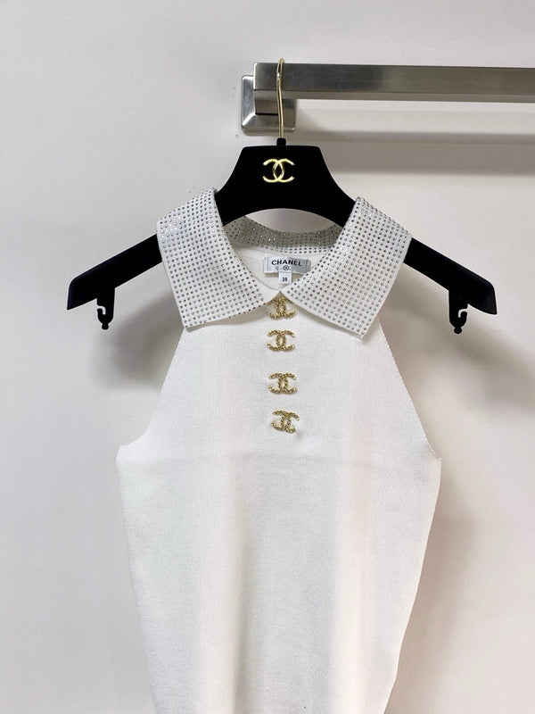 Chanel Vest White in Wool 248348