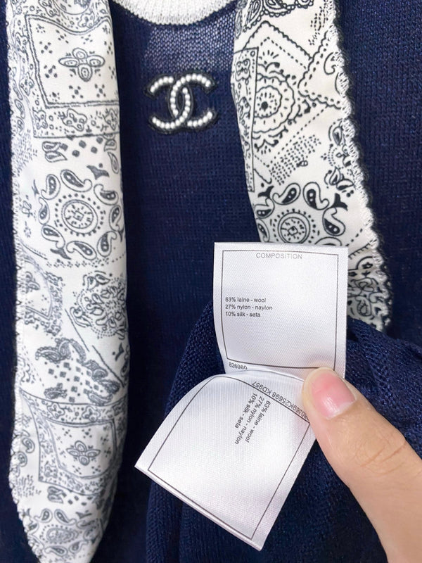 Chanel Vest Navy Blue in Wool 248311