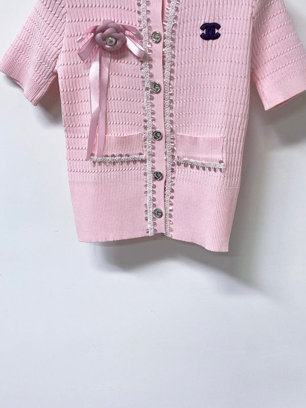 Chanel Short-Sleeve T-Shirt Pink in Cotton 248256