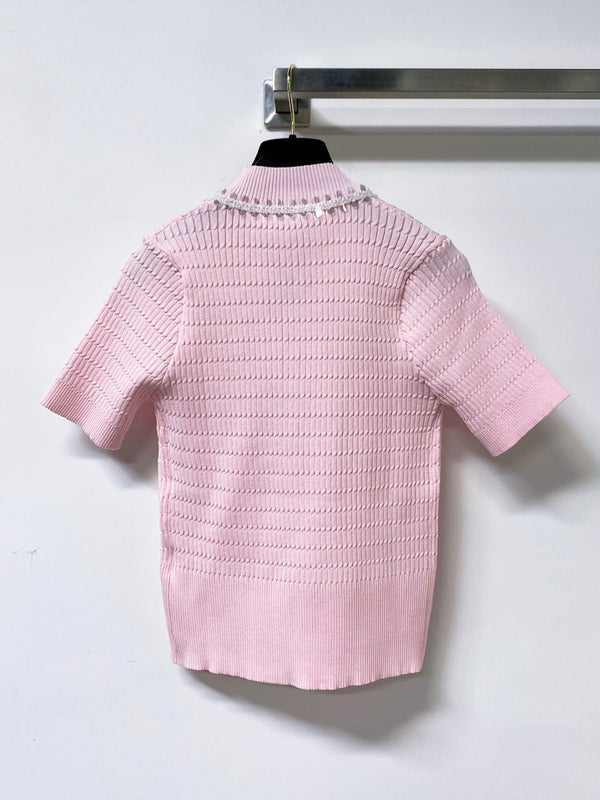 Chanel Short-Sleeve T-Shirt Pink in Cotton 248256