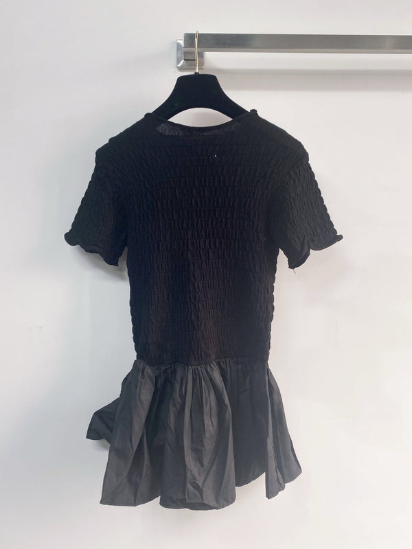 Chanel Short-Sleeve Dress Black in Polyester 235967