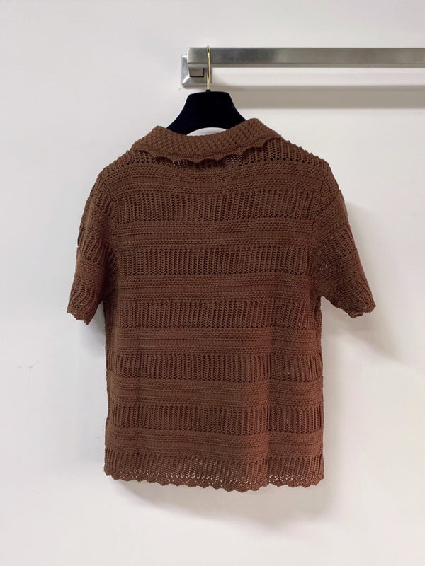Cardigan Miu Miu Chemise manches courtes Marron en laine 252211
