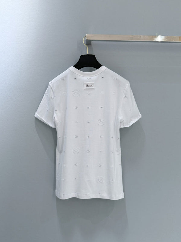 T-shirt Chanel 26 Manches courtes Blanc en Coton 253570