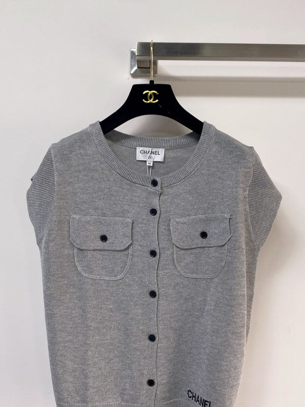 Gilet Chanel Gris en Viscose 252202