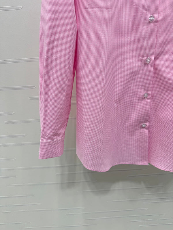 Chemise à carreaux Miu Miu 26 Collar Rose en coton 254534