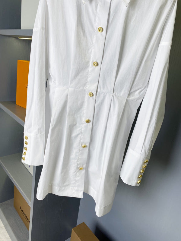 Balmain 26SS Shirt White in Poplin fabric 183456