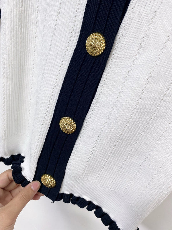 Balmain Cardigan Chemise à manches courtes Blanc en Polyester 178810