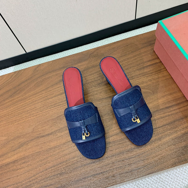 LP Color-blocked Sandals 50 Blue in Canvas 703248