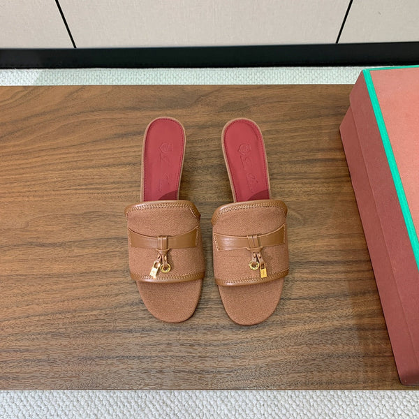 LP Color-blocked Sandals 50 in Brown Canvas 703247