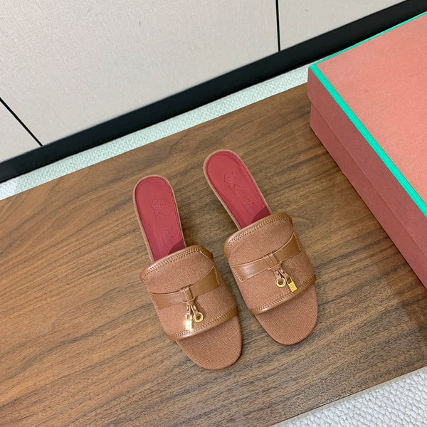 LP Color-blocked Sandals 50 in Brown Canvas 703247