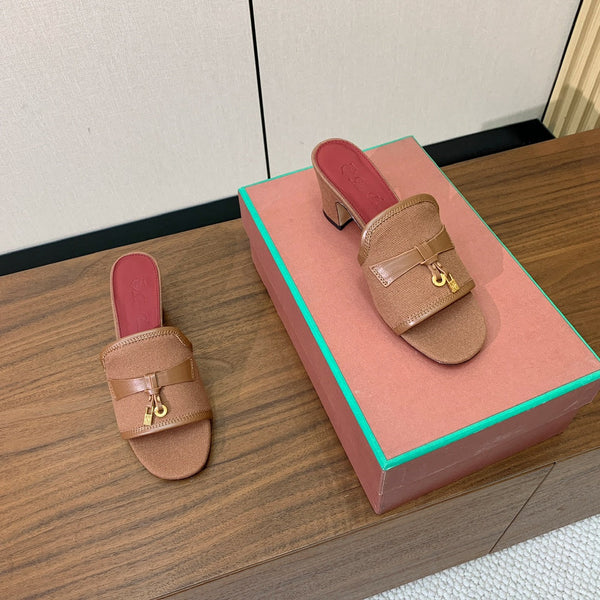 LP Color-blocked Sandals 50 in Brown Canvas 703247