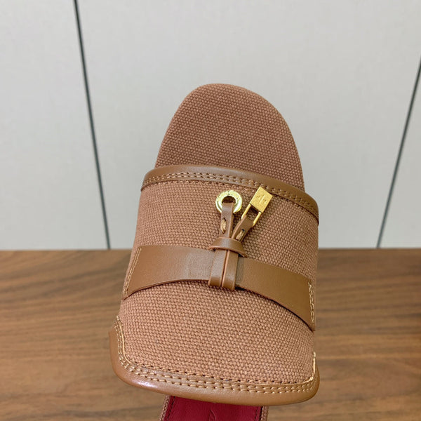 LP Color-blocked Sandals 50 in Brown Canvas 703247