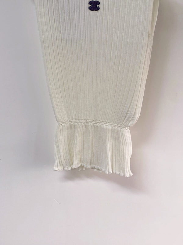 Gilet Chanel blanc en laine 262529
