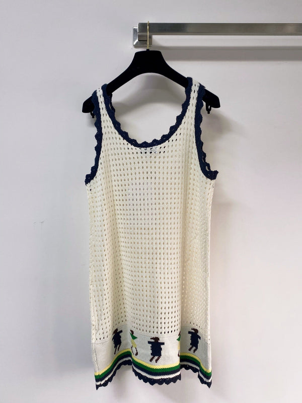 Robe Gilet Chanel Blanc en Laine 262527