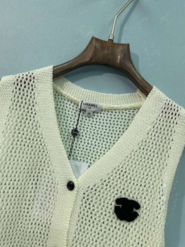 Gilet Chanel blanc en coton nitrile 262287