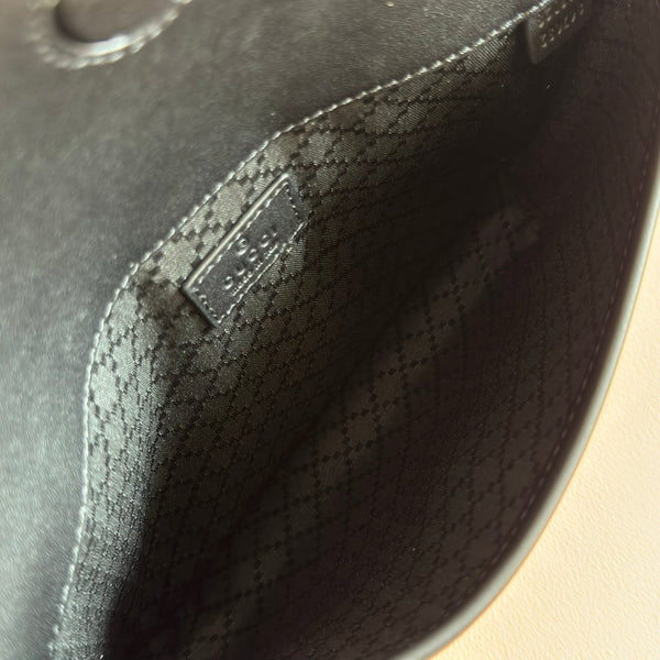 Gucci Web Trademark Belt Bag 24 Black in Cowhide 284919