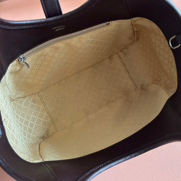 Gucci Mercato Small 26 Tote Bag Brown in Cowhide 284925